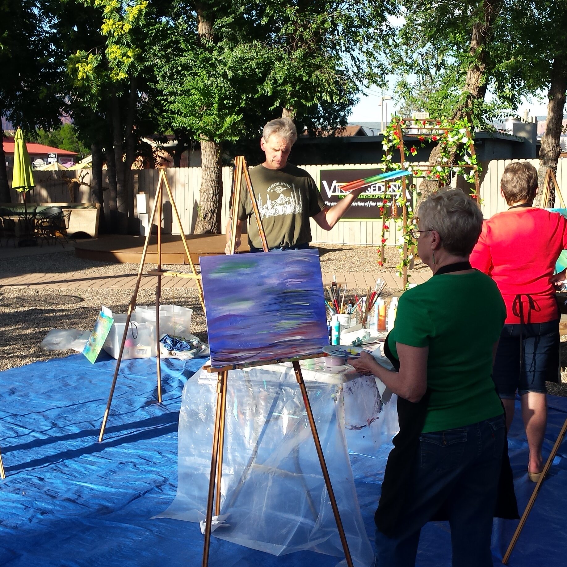 Paint N Play art party in Sedona Arizona